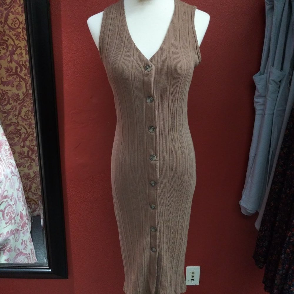 Ribbed Midi Dress